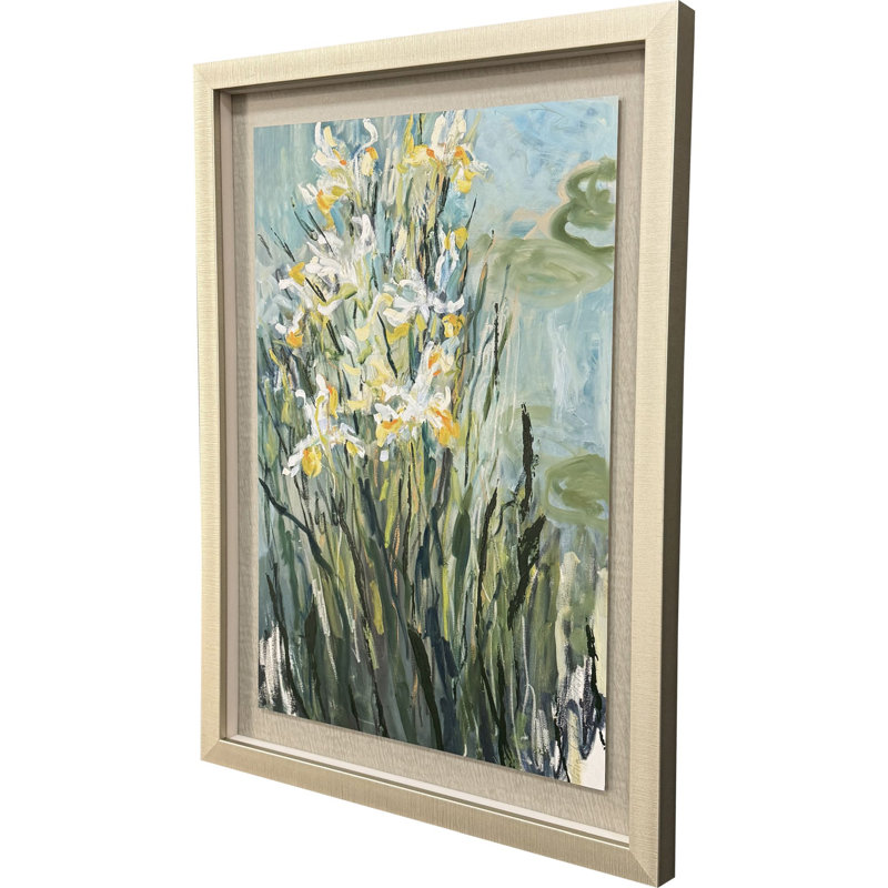 Art encadré blanc iris
