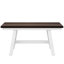 Ensemble de table de salle à manger en bois 6 pièces avec long banc et 4 chaises de style campagnard-133477106-133477105-133477107-133477112