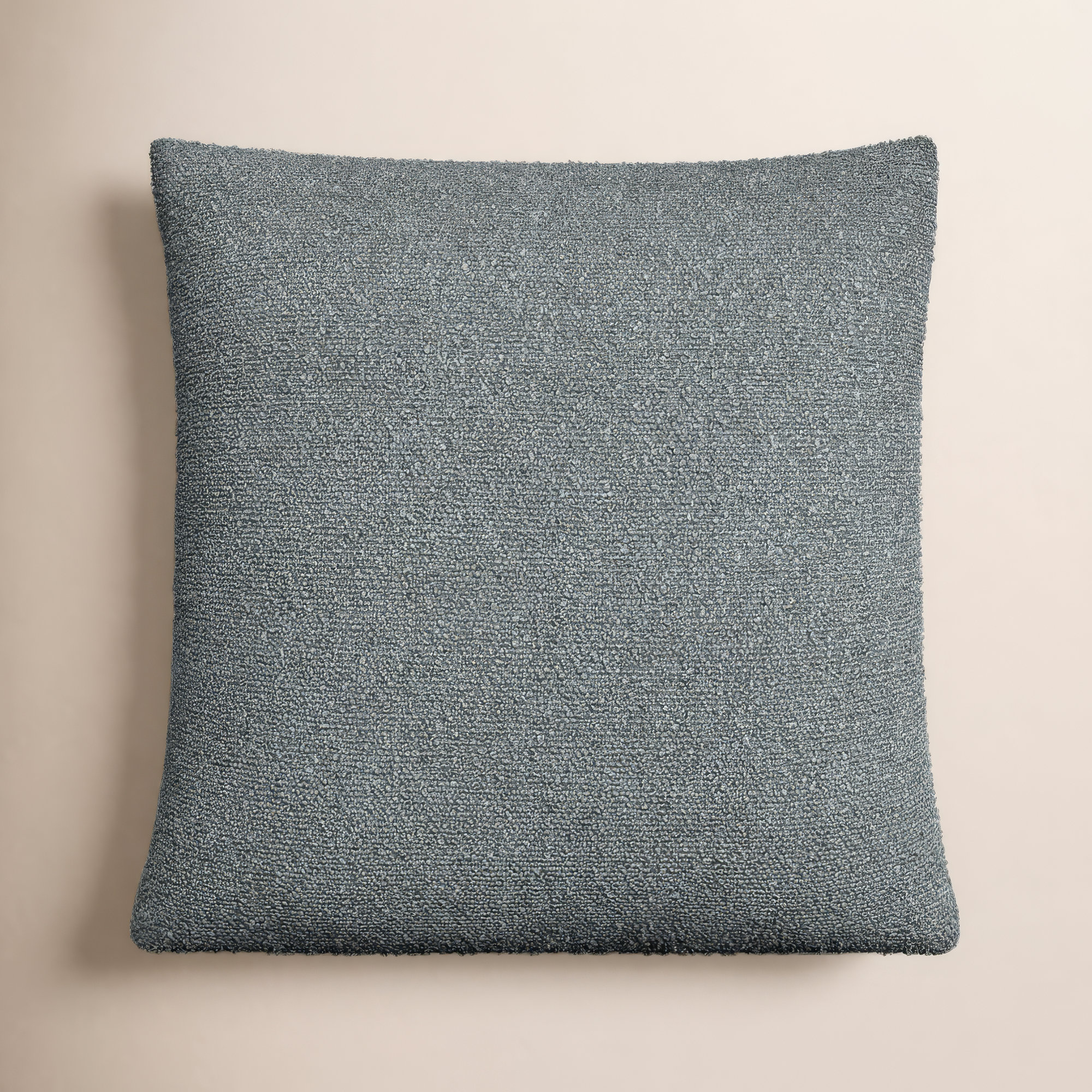 Amalfi Boucle Throw Pillow, Slate, 20" x 20", Down