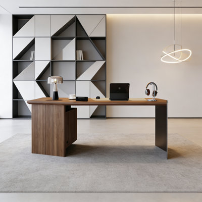 Bureau d'ordinateur à 3 tiroirs de conception moderne