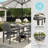 Martha Stewart Bedford 9Pc Outdoor Rattan Wicker Patio Dining Set With 8 Stack Chairs And 71" Table-109713826