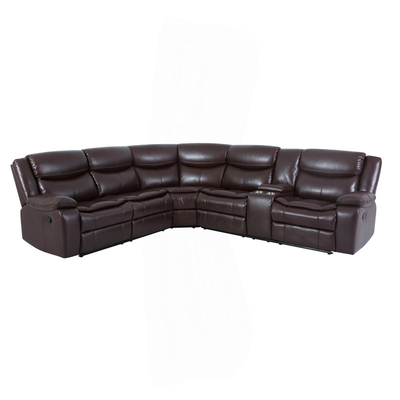 Ensemble de canapé modulaire inclinable en cuir L