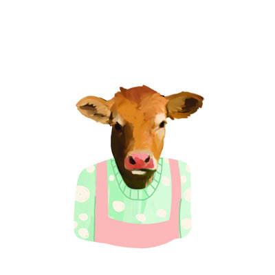 " Overalls Cow "