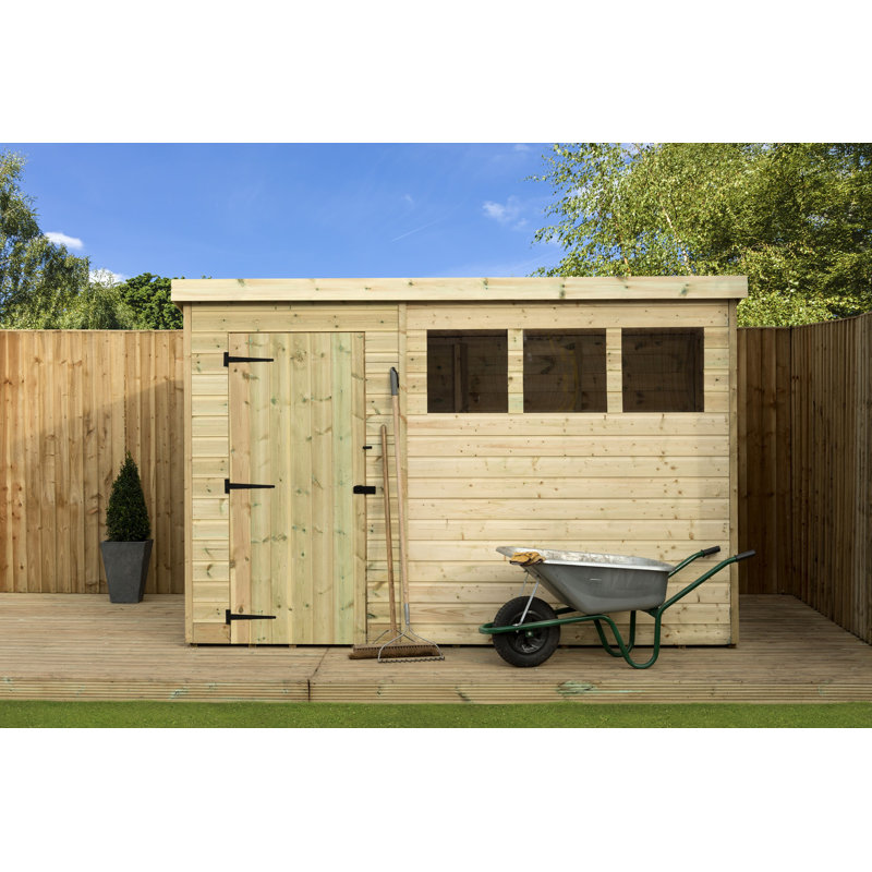 Shiplap Pent Wooden Shed, 10ft. W x 6ft. D