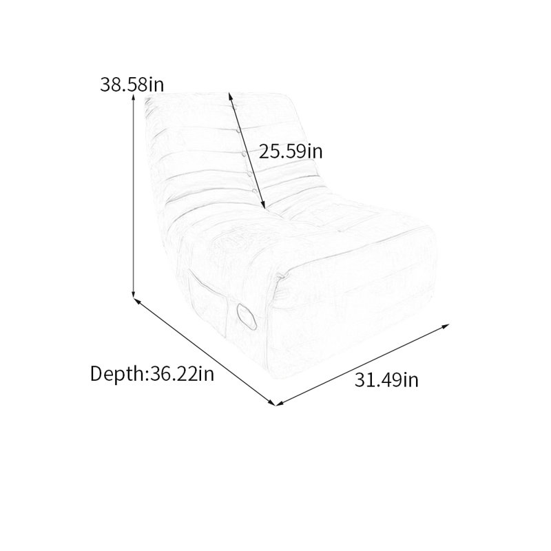 Fauteuil inclinable ergonomique, réglable, confortable, durable, Beige