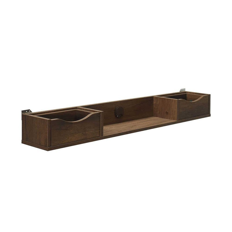 Modern Wall Shelf, Walnut, 47.2 x 5.1 x 7.1 inches | 100% Melamine Coated Particle Board, Durable & Stylish | Additional Storage, Easily Fixed to Wall | Perfect for Home, Office & Display Needs