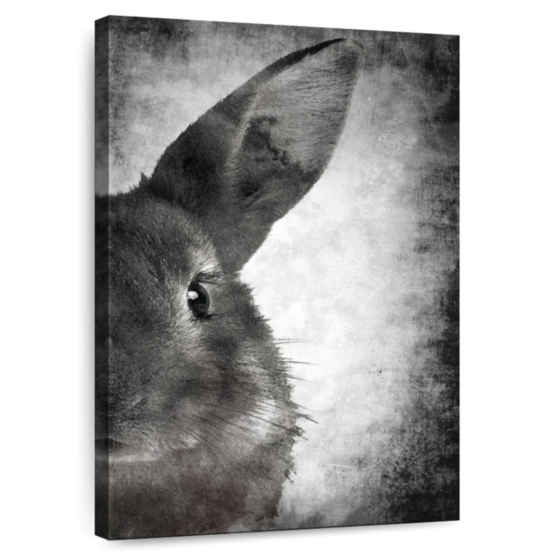 Brampt Bunny Face Black And White, 39" H x 26" W