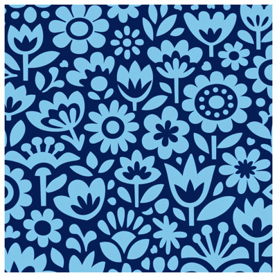 Housses de couette à motif floral bleu