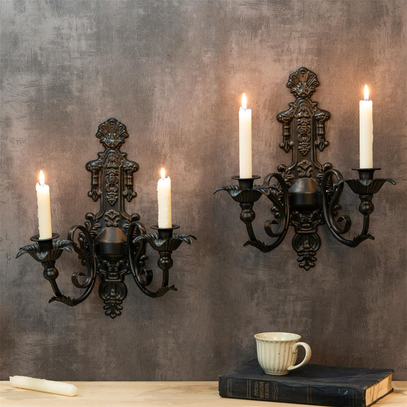 2 Piece Metal Wall Bath Sconce Set