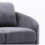 Lin chic gris avec coussin de dossier lâche et pieds élégants et durables invitant à s'asseoir