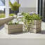 Rectanglar Terrace Planter Short - Brown-658531132