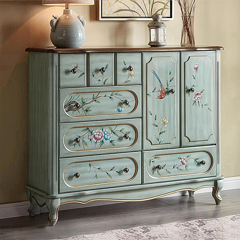 Buffet décoratif rétro en bois manufacturé