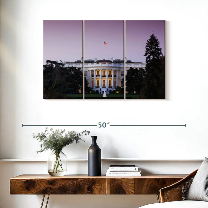 White House At Dusk, 24" H x 38" W