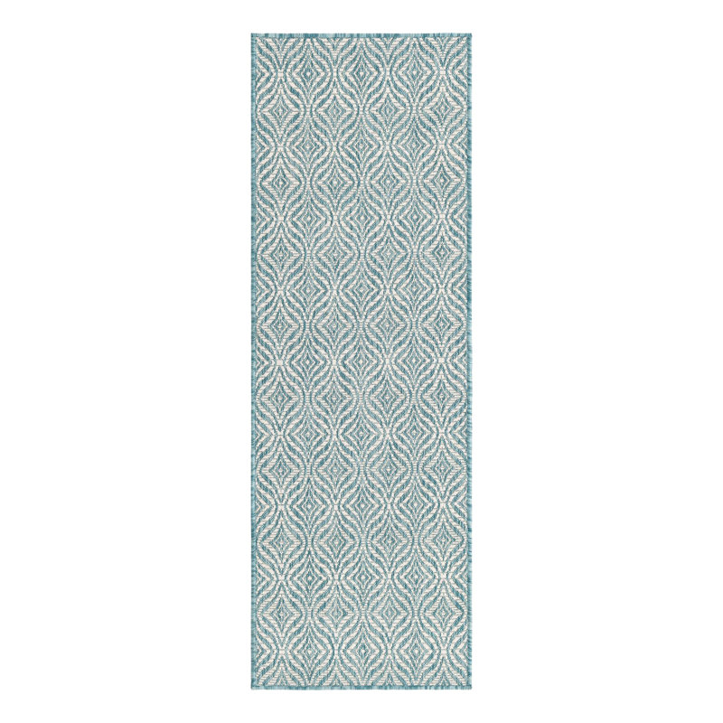 Flara Geometric Indoor / Outdoor Rug, Runner 2' x 6'1"