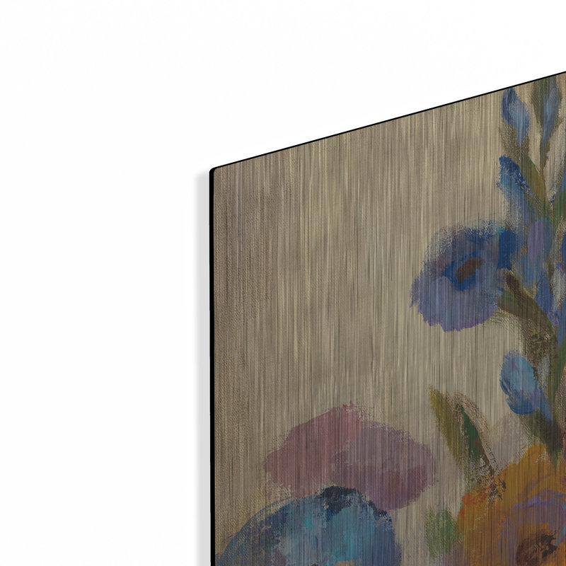 Art mural luxueux «Garden Hues 1» par Silvia Vassileva, 36 po x 36 po, H 36 po x l 36 po