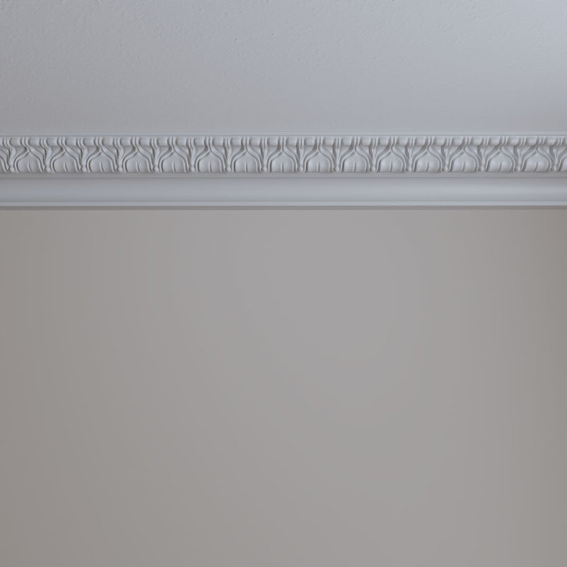 94.5" White Polyurethane Sequential Crown Moulding