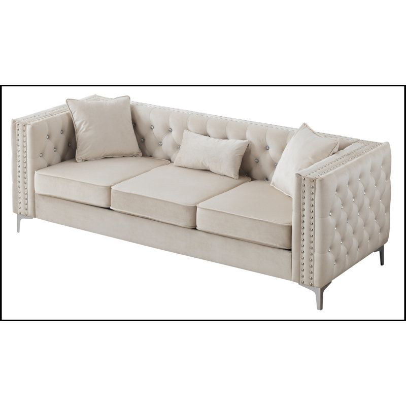 Canapé rembourré Glory Furniture Paige, Ivoire ivoire