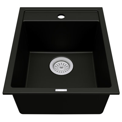 Quartz Top Mount Sinks 15.75'' L Single Bowl Kitchen Sink