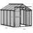 Dark Grey 6x8 Ft Aluminum Walk-in Greenhouse with Roof Vent and Lockable Sliding Door, Heavy-Duty Polycarbonate for Garden, Backyard or Patio-124940948-124940949