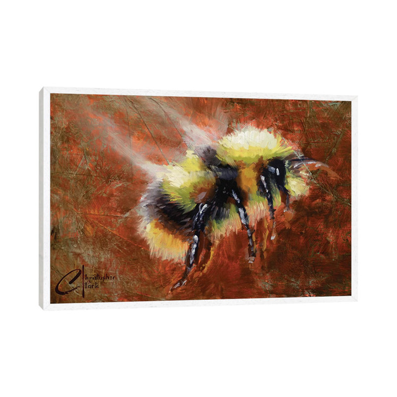 Abstract Form Study - Bee by Christopher Clark - Floater Frame Gallery-Wrapped Canvas Giclée on Canvas, White Framed Canvas