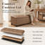 Banc ottoman de rangement capitonné en similicuir de 42 pouces pour salon-1542464025-1542464031
