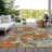 Machine Washable Indoor/Outdoor Christain ACN1385 Copper Rug-109533425