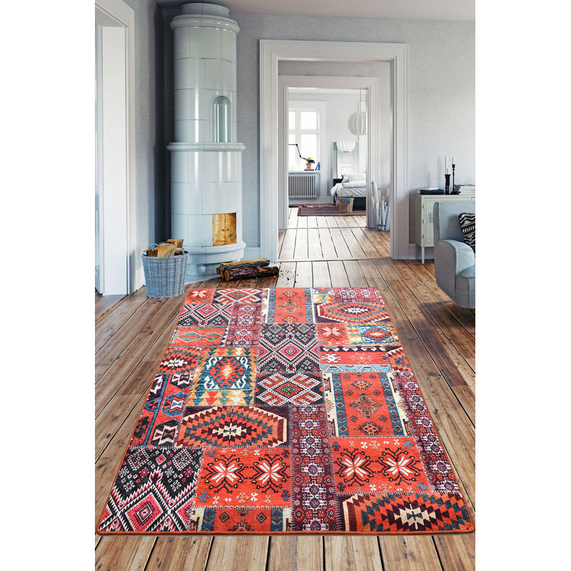 Antibacterial Non-Slip Area Rug, 100% Polyester, 47.2 x 70.9 inches | 0.16 in Pile Height, Machine Washable, Durable Felt Base | Perfect for Living Room, Bedroom, & Dining Room | Soft, Stylish, and Easy to Maintain