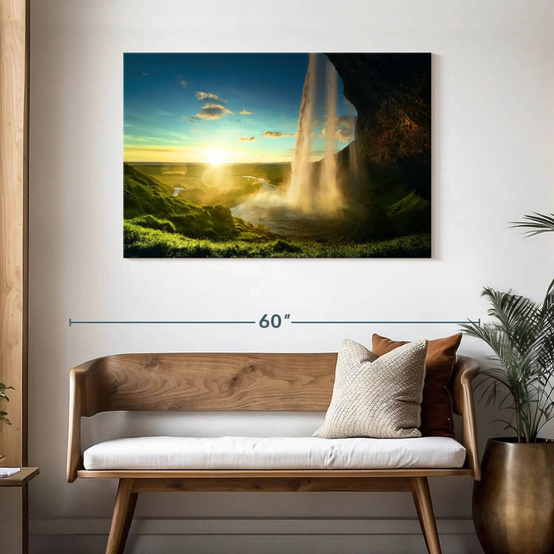 Alvord Seljalandsfoss Waterfall, 30" H x 45" W