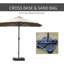 Parasol d'extérieur rectangulaire en acier 15 'Tayab-1404705916