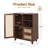 Rattan Accent Cabinet With Adjustable Shelves-961565638
