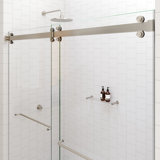 Polaris 60 in. x 60 in. Fully Frameless Sliding Bypass Bathtub Door