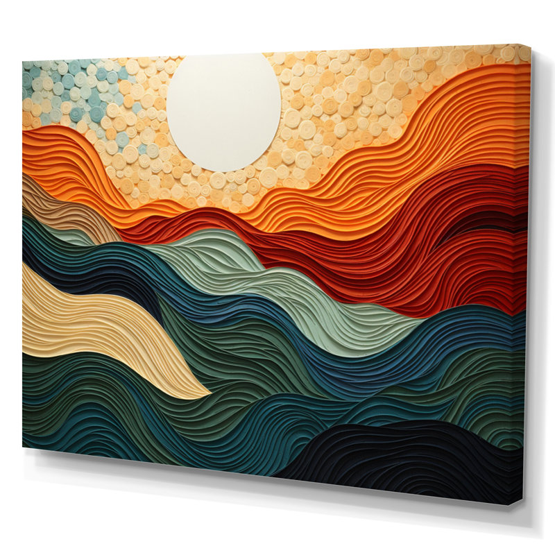 «Desert Sands Abstract», art mural sur toile, Toile tendue, H 30 po x l 40 po x P 1,5 po