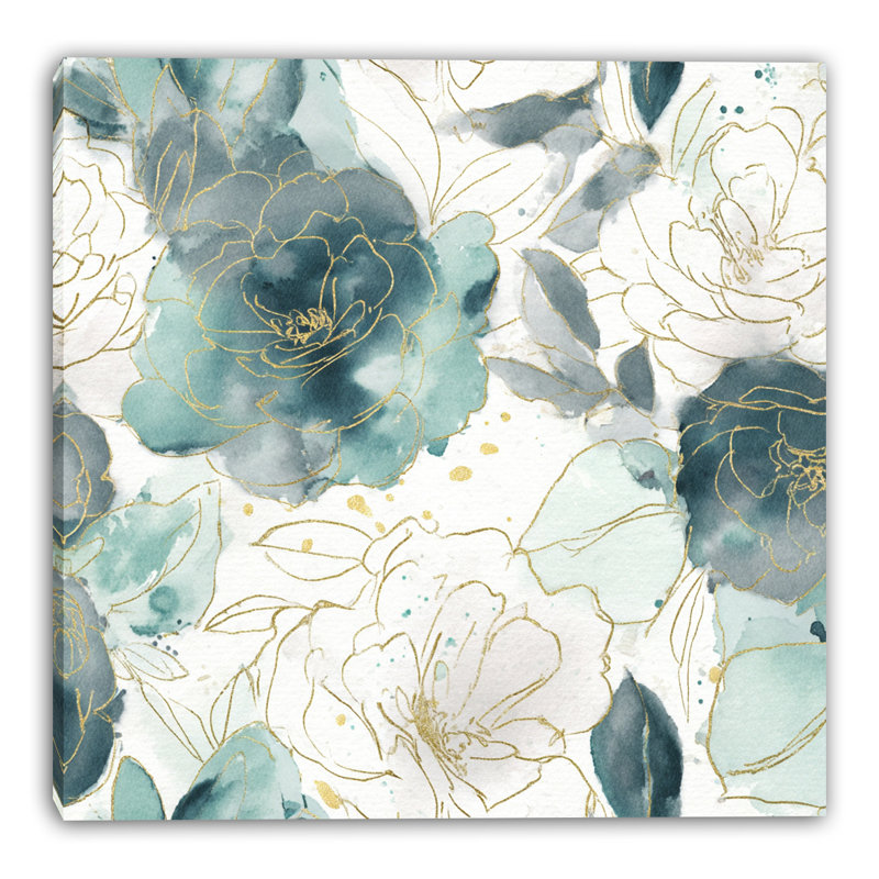 Art floral sur toile matinale, L 20 po x H 20 po x P 1,5 po