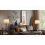 Alaric 26" Strip Glass Table Lamp Set With USB Ports
