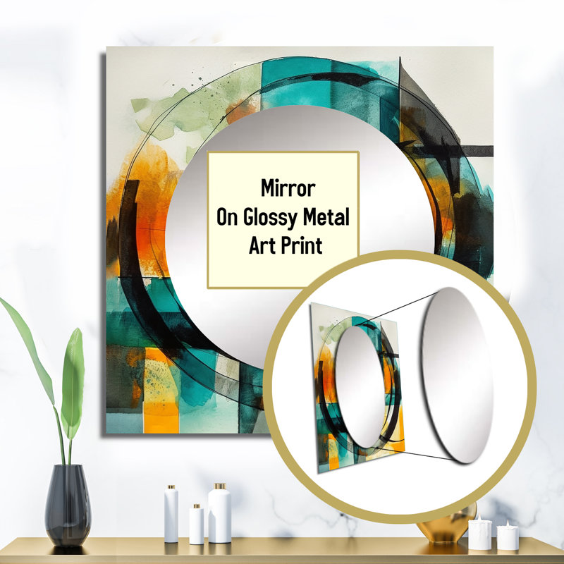 Mireida - Modern Geometric Large Square Mirror For Wall Art Decor, 36" x 36"