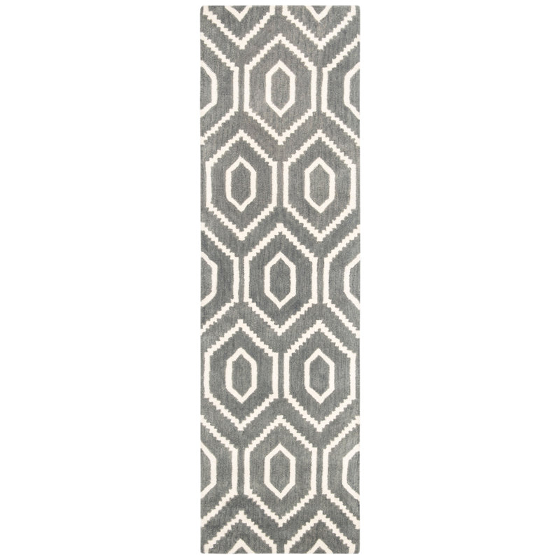 Forsberg Hand Tufted Wool Geometric Rug, Runner 2'3" x 6'