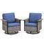 Ensemble de chaises berçantes pivotantes en osier avec accoudoirs larges Coady-1276884983-1276884982