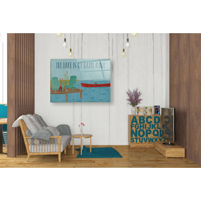 Art mural épique «Lake Pals II» par Véronique Charron, 24 po x 36 po