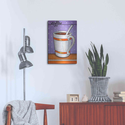 «Good Morning Cafe Coffee» par Cathy Horvath-Buchanan, art mural en métal, 24 po x 36 po