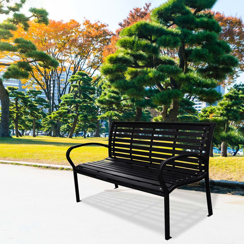 Banc de détente pour terrasse 45,7 po noir