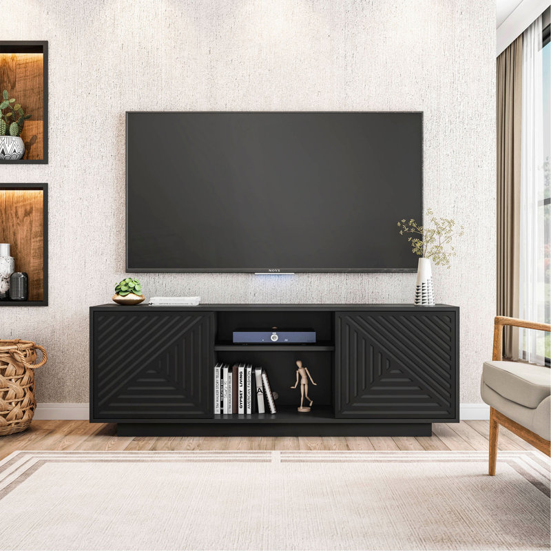 Techni Mobili Modern TV Stand For Tvs Up To 70", Black