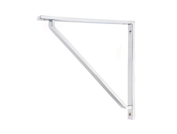 Barton Shelf Bracket, Polished Chrome, 20cm H x 7.9cm W x 2cm D