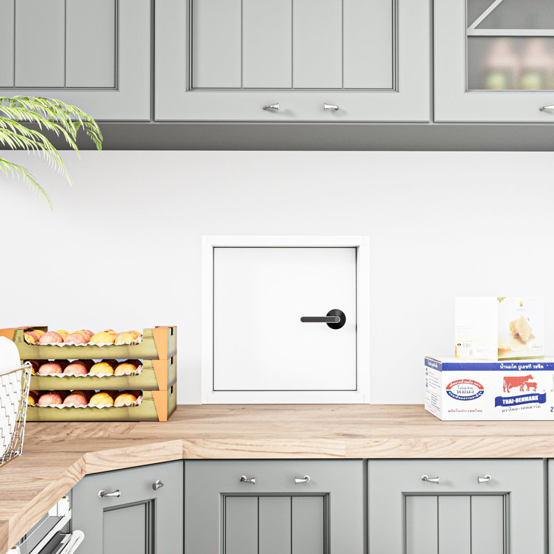 Porte frontale en bois apprêté blanc avec cadre Cosco, L 22 po x H 22 po