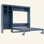 Lit escamotable avec bureau intégré et armoire de rangement à plusieurs niveaux, lit mural pliable, lit gain de place dissimulé pour appartement, bureau ou chambre d'amis-133671830