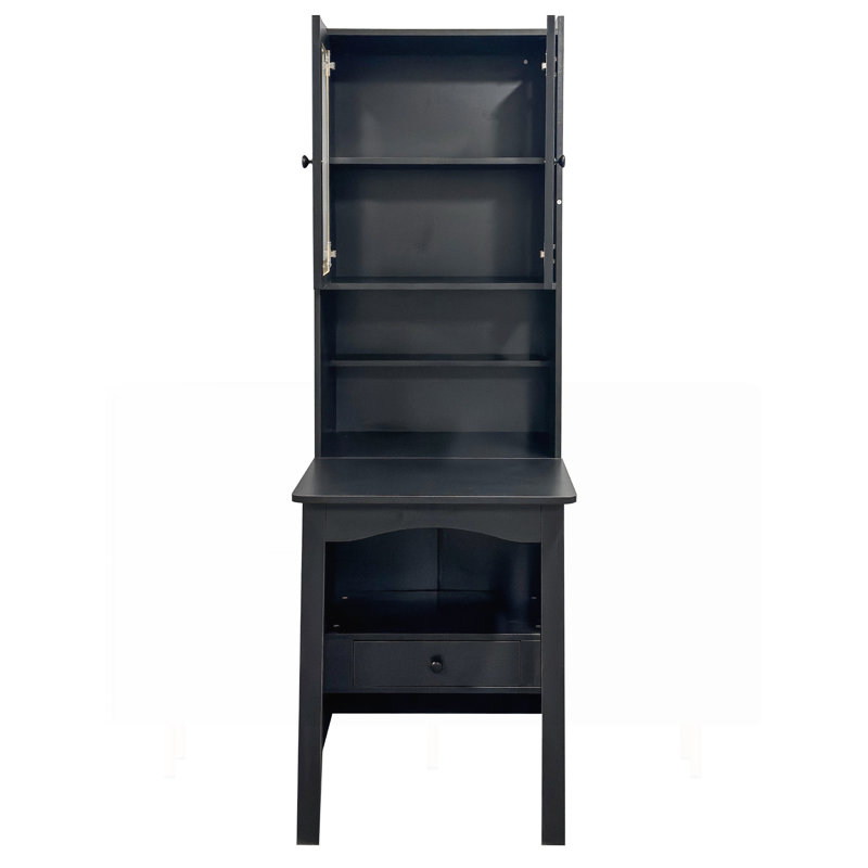 Table d'écriture convertible pliable, bureau Oliva avec tablette et tiroir pour poste de travail multifonctionnel
