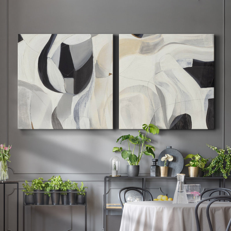 La recherche IV - ensemble de 2 impressions sur toile tendue, H 24 po x l 48 po x P 1 po