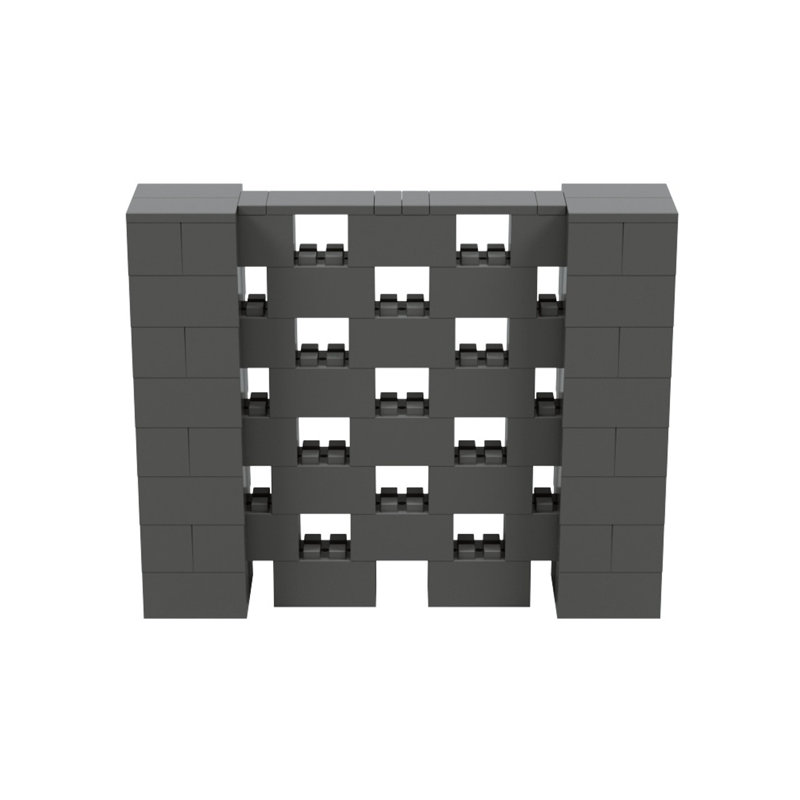 Ensemble mural 4 po de haut Everblock, Gris foncé, 60"