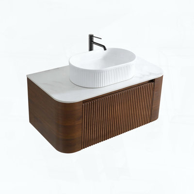 Meuble-lavabo mural de 91 cm avec lavabo