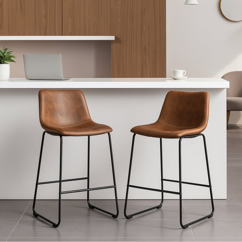 Azrah 27'' Bar & Counter Stool, Brown