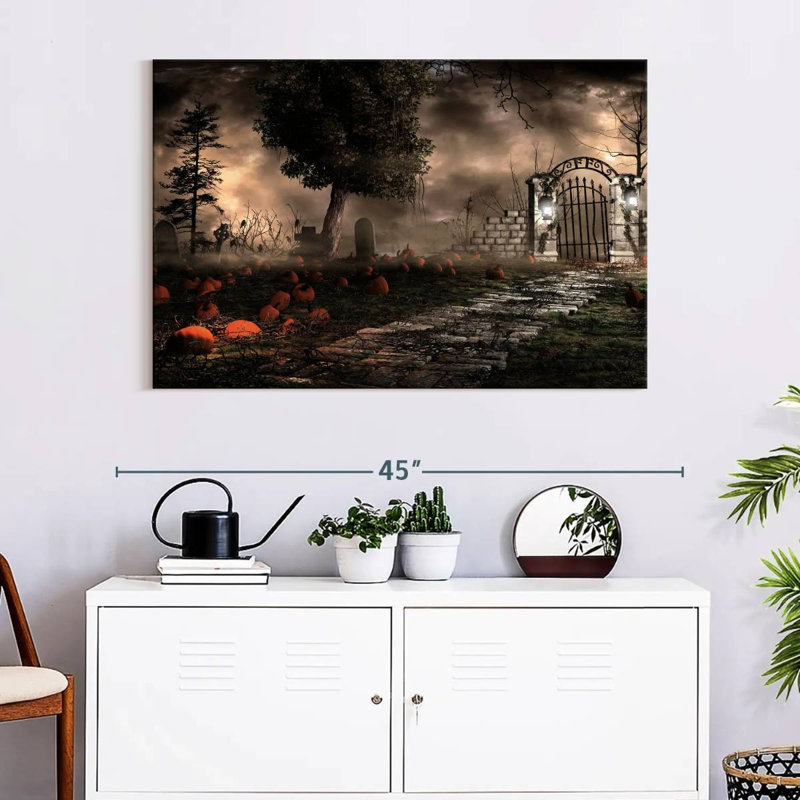 Porte d'Halloween d'Halloween, H 26 po x l 39 po